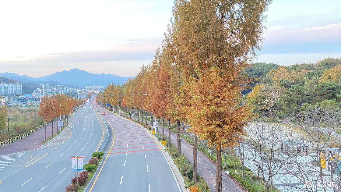 계룡문에서 내려다본 계룡산 천왕봉